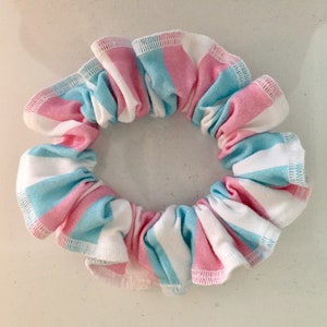 LeoLines, LLC ™ Transgender Flag Print Scrunchie