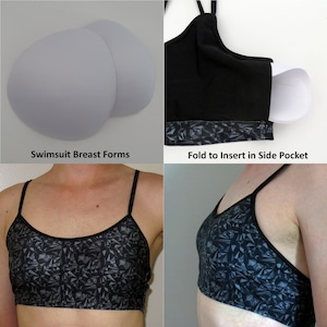 LeoLines, LLC ™  Foam Breast Form Inserts/Enhancements for the Transgender Girls/Womens Swimsuit and Sport Bras - M2F mtf