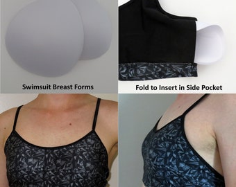LeoLines, LLC ™  Foam Breast Form Inserts/Enhancements for the Transgender Girls/Womens Swimsuit and Sport Bras - M2F mtf
