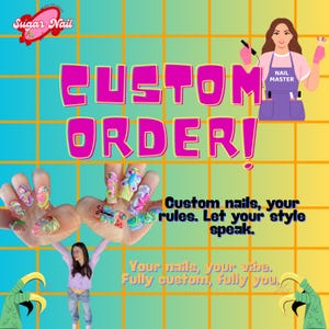 Inviami un messaggio Inviami qualsiasi design / Unghie finte personalizzate / Unghie personalizzate / Design personalizzato / SugarNail *Per favore, inviami un messaggio prima di ordinare*