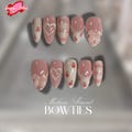 Dreamy Pink Press On Nails – Strawberry, Bow & Heart 3D Nail Art, Cute Handmade Nail Set, Mother's Day Gift Idea product logo