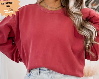 Comfort Colors 1566 Sweatshirt: Stückgefärbter, schwerer Baumwollpullover