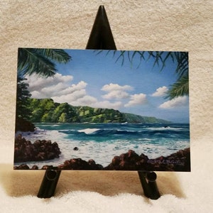 Hana Tranquil Paradise Giclee on wood 4.75&quot;x 6.75&quot;