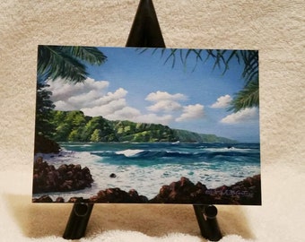 Hana Tranquil Paradise Giclee on wood 4.75"x 6.75"