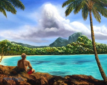 Remembering You, Thoughts Between Heaven and Earth - Original oil painting