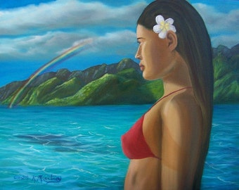 Polynesian Girl Facing Future
