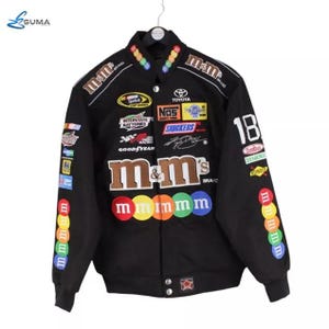 M&M NASCAR Vintage Racing Adult Jacket Fully Custom Embroidered and Digital Printing MM jacket