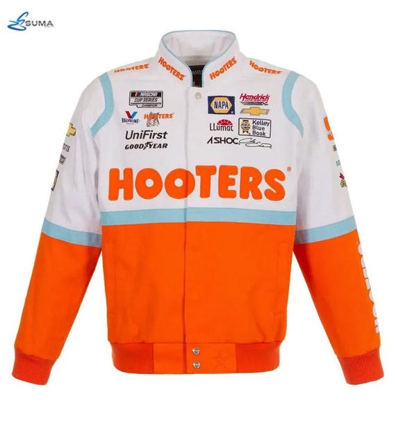 HOOTERS ナスカー レーシングジャケット ビッグロゴ フクロウ Hooters Nascar Racing Jacket – Vintage Jacket