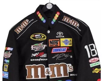 M&M NASCAR Vintage Racing Adult Jacket Fully Custom Embroidered