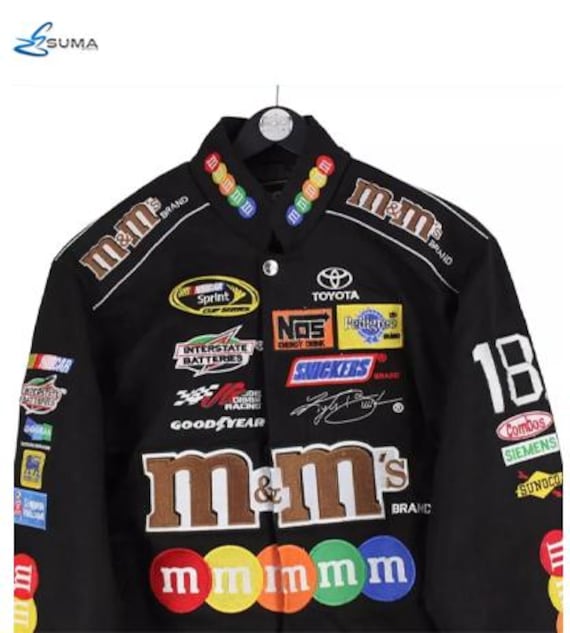 M&M NASCAR Vintage Racing Adult Jacket Fully Custom Embroidered