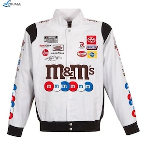 M&M NASCAR Vintage Racing Adult Unisex Jacket Fully Embroidered and Printing Racing jacket MM jacket