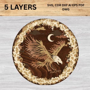 Archivo de corte láser del 4 de julio, Águila Svg, Corte láser de la Independencia de EE. UU., Águila cortada con láser, Icono estadounidense cortado con láser