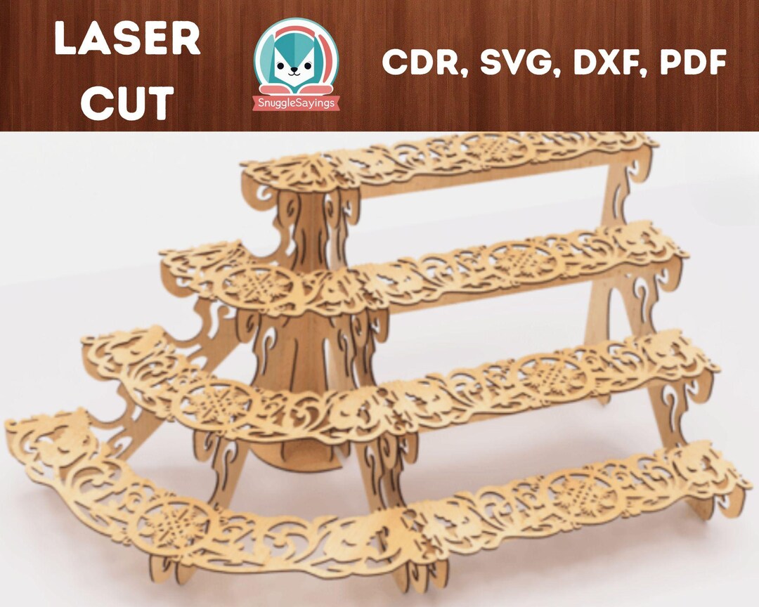 Fair Display Rack Tiered Display Stand Laser Cut Display Shelves Template for Market ...