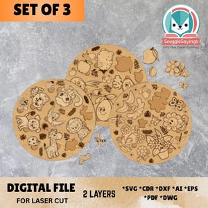 laser geschnittenes 3D-Puzzle | Puzzle-Svg-Datei | Puzzle Laser-Datei | Laser geschnitten Spielzeug für Kinder | svg Lasergravur | svg glowforge Kinder