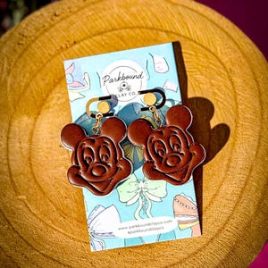 Orecchini a forma di panino gelato di Topolino / Orecchini in pasta polimerica ispirati alla Disney