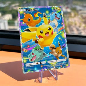 Pikachu Promo A Proxy Card, Collecter Fanmade Pokémon Card, TGCP Pocket, Optional Holo, Full Art Style, Multiple Pokémon,