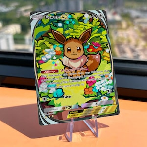 Eevee EX Proxy, Eevee Grove, Immersive Card, Custom Holo, Fanmade Pokémon Card, Forest Art Style , High Quality Print, Cute Collector Card