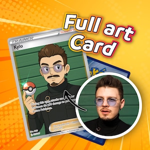 Custom Full Art Trainer Card – Pokémon Proxy Card | Personalized Gift | Custom Photo | Birthday, Anniversary, Fan Art | Free Shipping