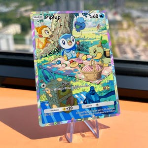 Piplup Proxy Card, Custom Proxy Card Pokémon, Optional Holo Finish, Cute TCG Art Print, High Quality Print, Handmade with love