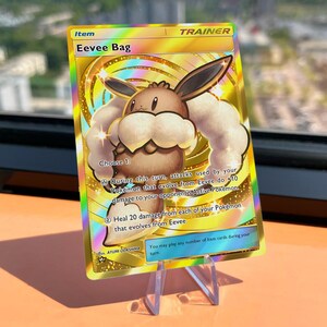 Eevee Bag TGCP, Custom Proxy Card, Holographic TGCP Art, Fanmade Pokémon Card, High Quality Print, Cute Collectible, Eevee Gift