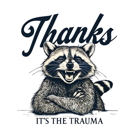 Funny Raccoon PNG: Sarcastic Animal Clipart (digital Download