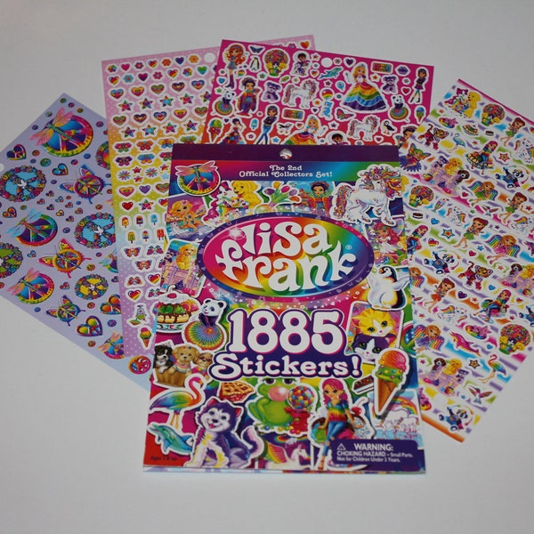 Lisa Frank Sticker Book - 1,885 stickers 12 pages