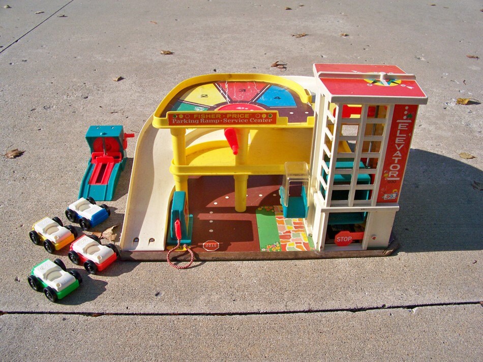 Vintage 1970 Fisher Price 930 Parking Ramp Service Center with Etsy