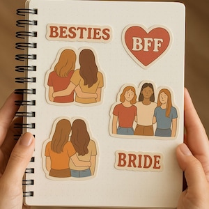 Pacchetto Mega Adesivi BFF - Oltre 200 Adesivi Stampabili Pastello per Ragazze / Amicizia, Squadra, Le Ragazze Sono al Comando, Migliori Amiche per Sempre / Migliori per le Amiche