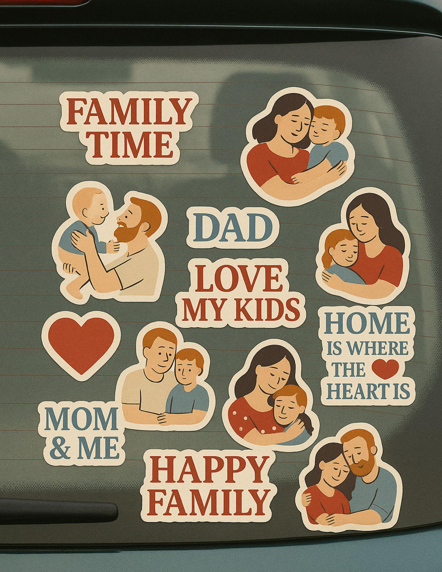 20+ Pages Family Sticker Bundle | Printable Pastel Vintage Stickers for ...