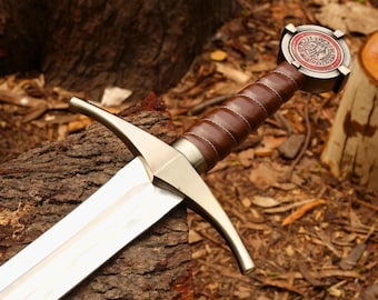 Hand Forged Knights Templar Sword – Medieval Crusader Replica | Full Tang, Gift for Wedding or Anniversary