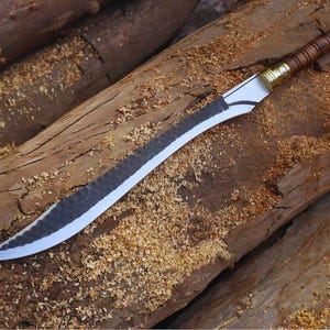 Hand-Forged Scimitar Sword – 30&#39;&#39; High Carbon Steel Full Tang Blade, Collectible Gift for Him