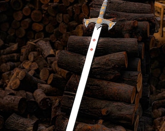 Handmade Templar Knights Fantasy Longsword | Medieval-Inspired Collectible Cosplay Blade | Unique Gift for Men