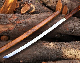 Hand-Forged Shirasaya Tanto Sword – Full Tang Japanese Replica Blade | Real Steel Samurai Letter Opener | Wooden Sheath Ninja Sword