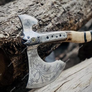 New Gift Edition God Of War Kratos Leviathan Axe, Handmade Replica Leviathan Axe, Functional Leviathan Axe, Birthday & Christmas Gift