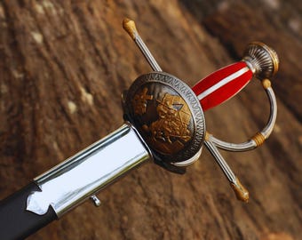 Handmade Renaissance Rapier Sword – Spanish Musketeer Quixote Rapier | Historical Replica Sword, Gift for Collector