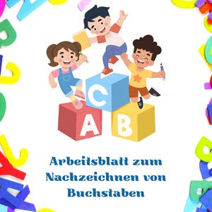 Worksheet for tracing letters.