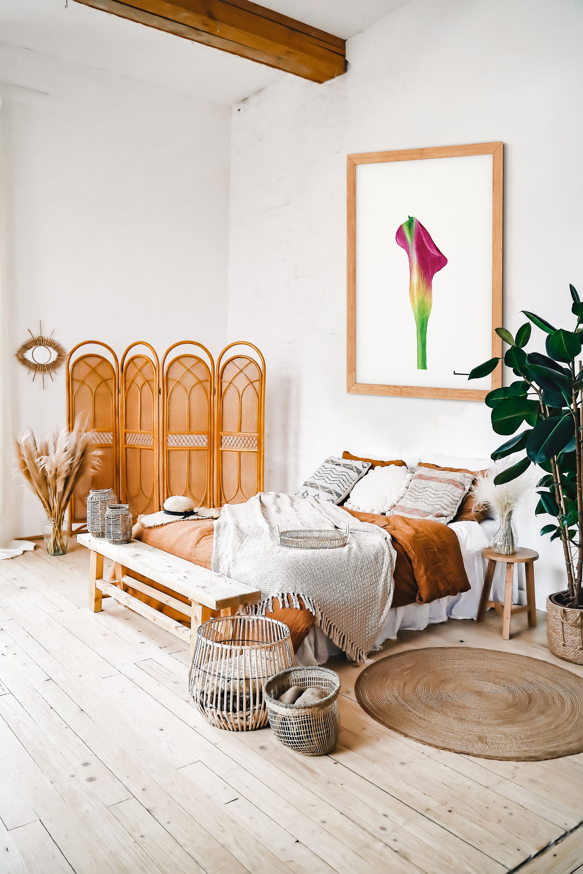 Pink Calla Lilly Blumen Druckbare Kunst Blumen Büro Home | Etsy