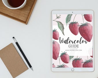 Downloadable Watercolor Guide | Strawberry Edition