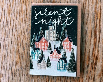 Silent Night Christmas Greeting Card