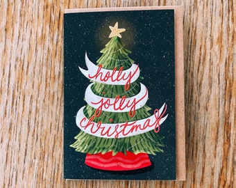 Holly Jolly Christmas Greeting Card