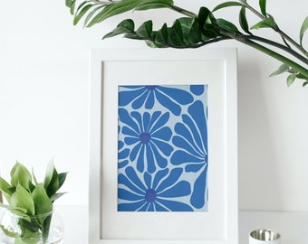 Blue Flower Power 8x10 Print