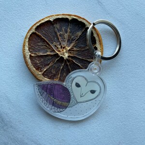 Owl acrylic keychain image 1