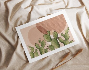 Abstract Cactus 8x10 Print