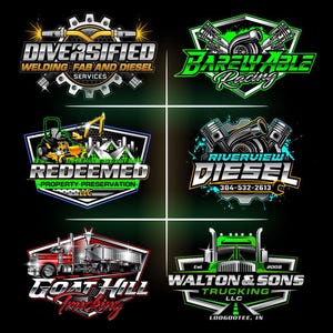 Custom Logo Design, Mascot Logo, Professional Graphic Designer, Business Logo, Auto Detailing Car Logo, Lawn Care Logo, Trucking Logo image 4