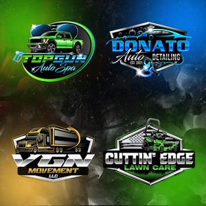 Custom Logo Design, Mascot Logo, Professional Graphic Designer, Business Logo, Auto Detailing Car Logo, Lawn Care Logo, Trucking Logo image 3
