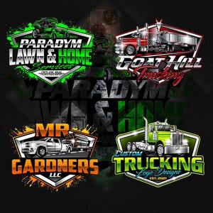 Custom Logo Design, Mascot Logo, Professional Graphic Designer, Business Logo, Auto Detailing Car Logo, Lawn Care Logo, Trucking Logo image 5