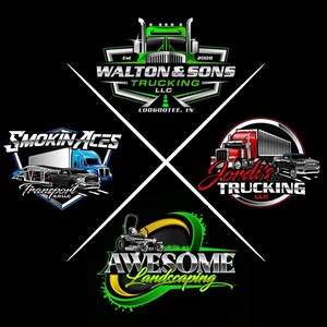 Custom Logo Design, Mascot Logo, Professional Graphic Designer, Business Logo, Auto Detailing Car Logo, Lawn Care Logo, Trucking Logo image 6