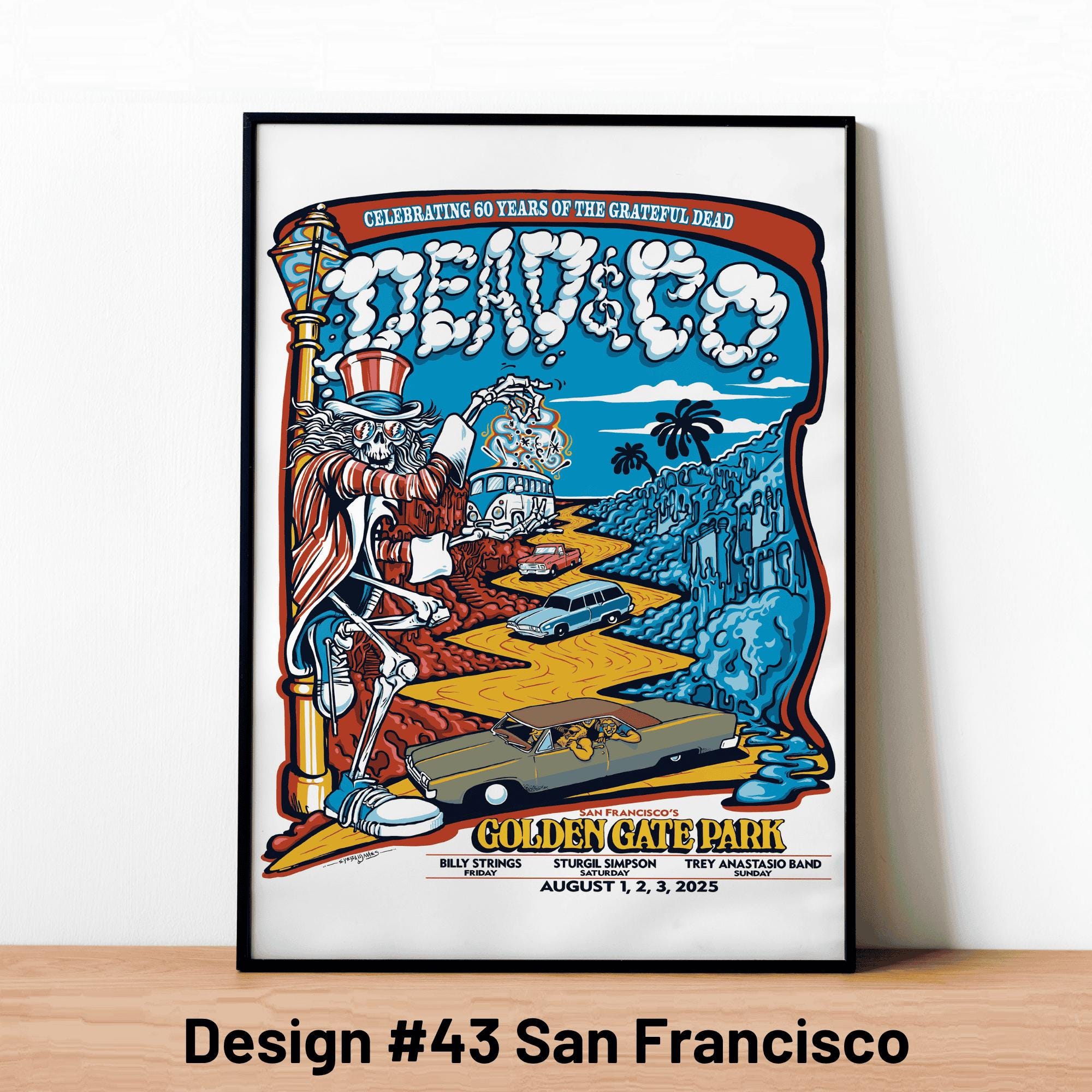 Dead and Company Golden Gate Park Poster, Dead and Co San