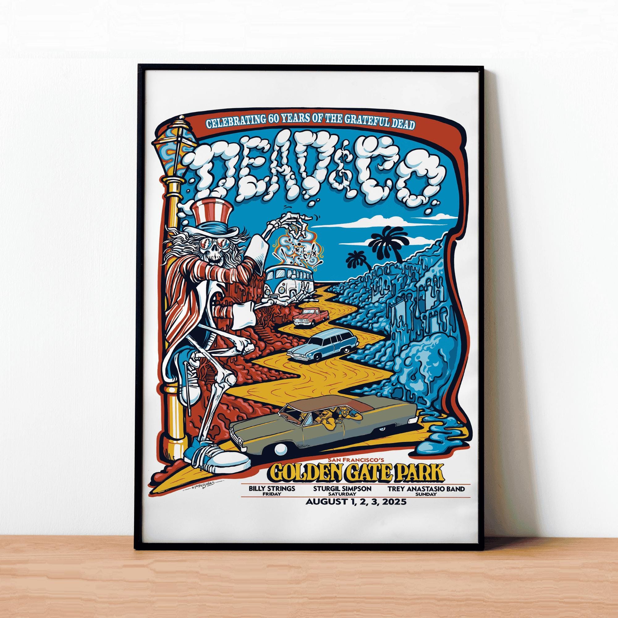 u*3様 GRATEFUL DEAD vintage poster Dead and Company Golden Gate Park Poster, Dead and Co San