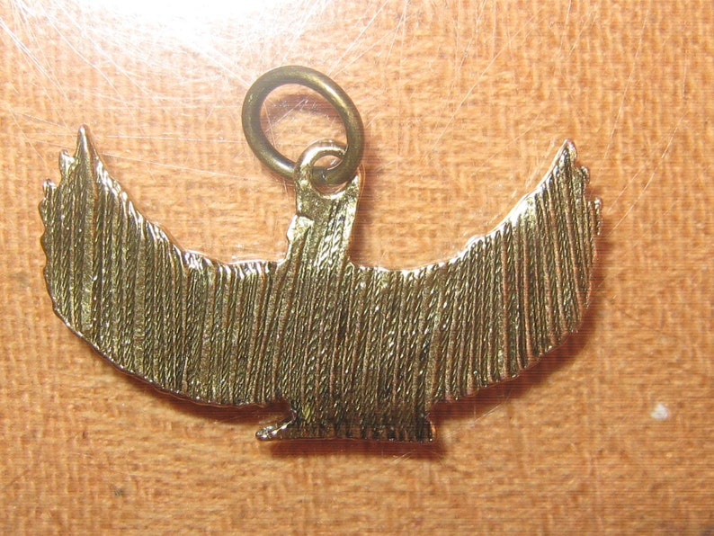 Wholesale Lot of 4 Gold Brass Tone Egyptian Goddess Isis Pendants